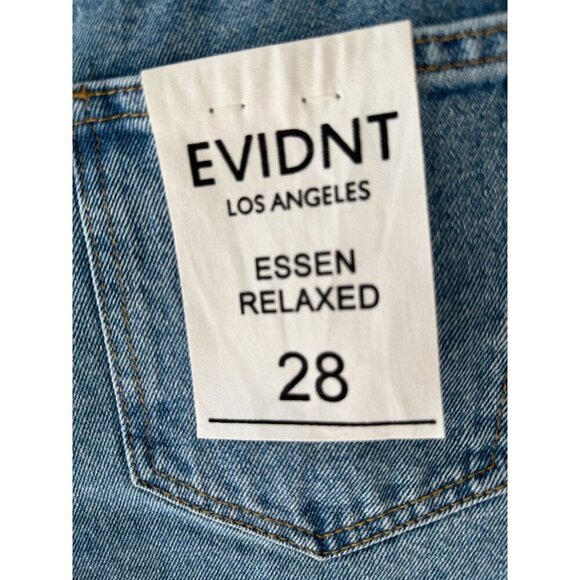 Evidnt Women's Essen Relaxed Raw Hem Jeans Size 28 Light Wash - Picture 10 of 10